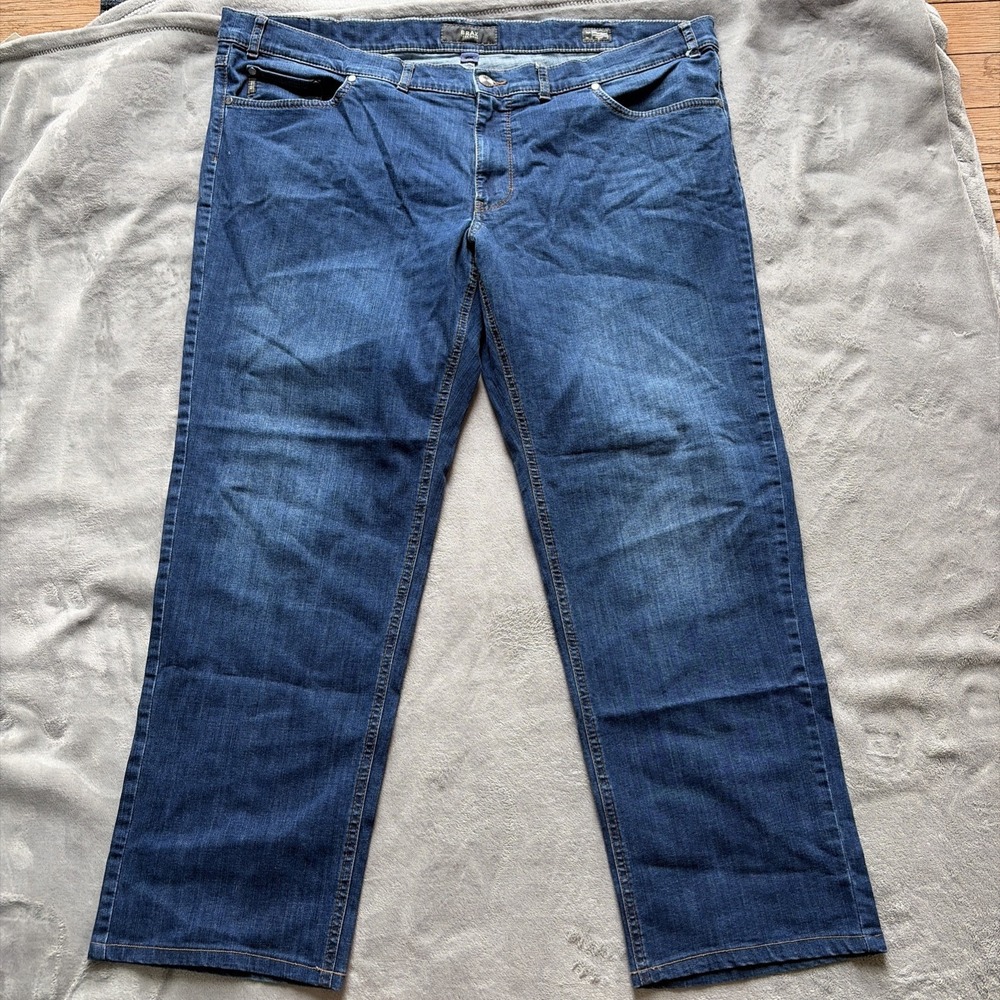 Brax Cooper Blue Denim Regular Fit Jeans Mens 46x32 (Fits 46x29)